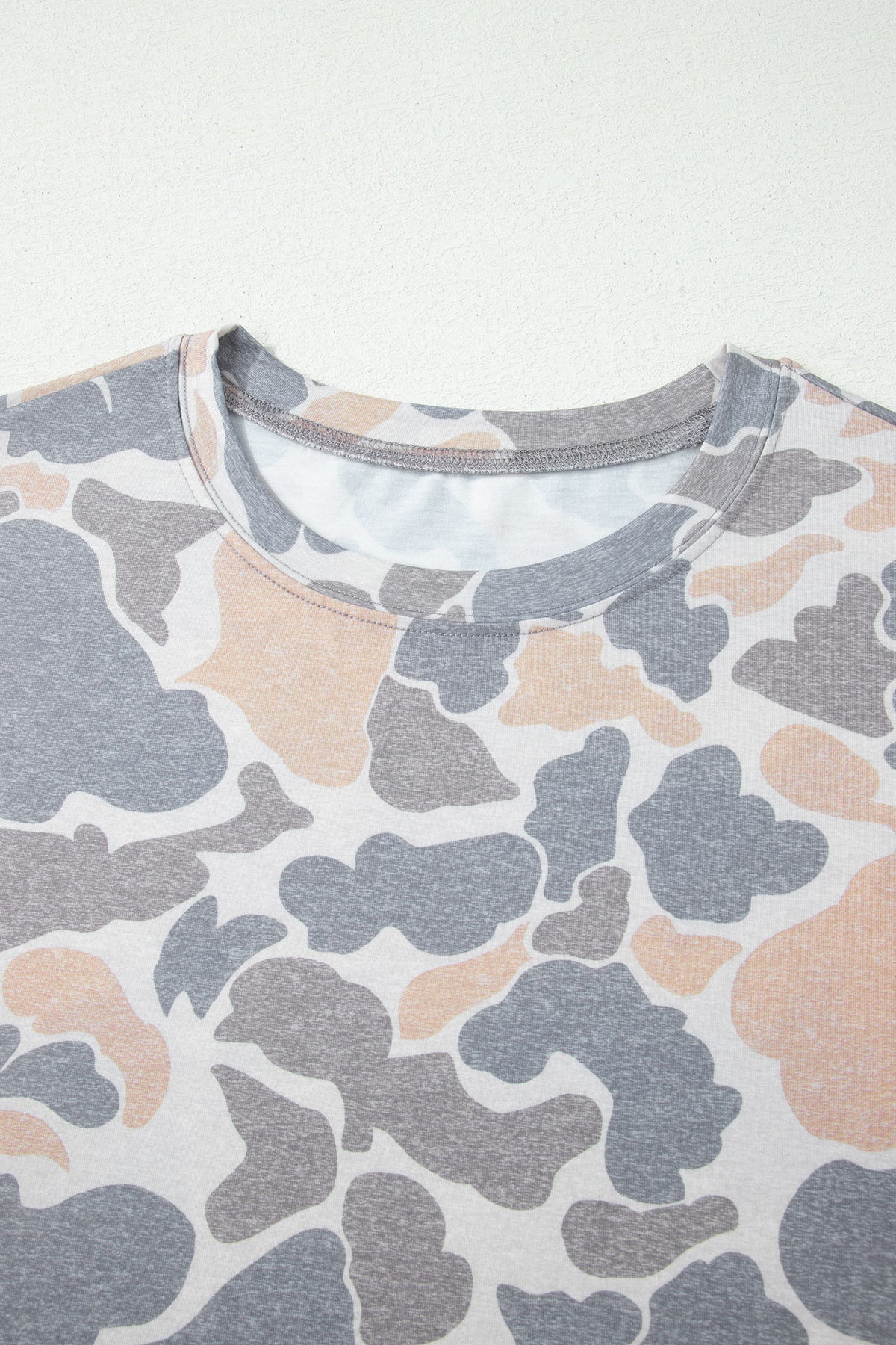 Multicolour Camouflage Print Womens T Shirt