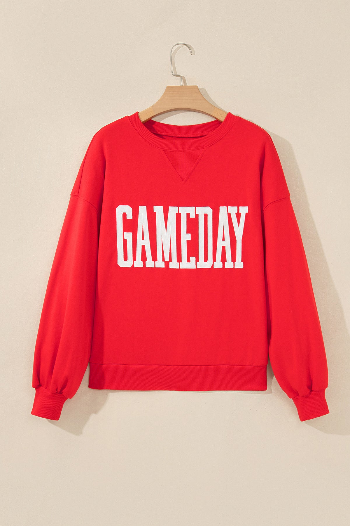 Fiery Red GAMEDAY Embroidered Sweatshirt