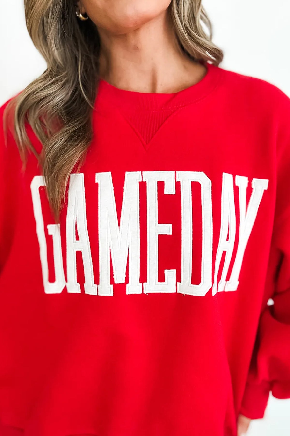 Fiery Red GAMEDAY Embroidered Sweatshirt