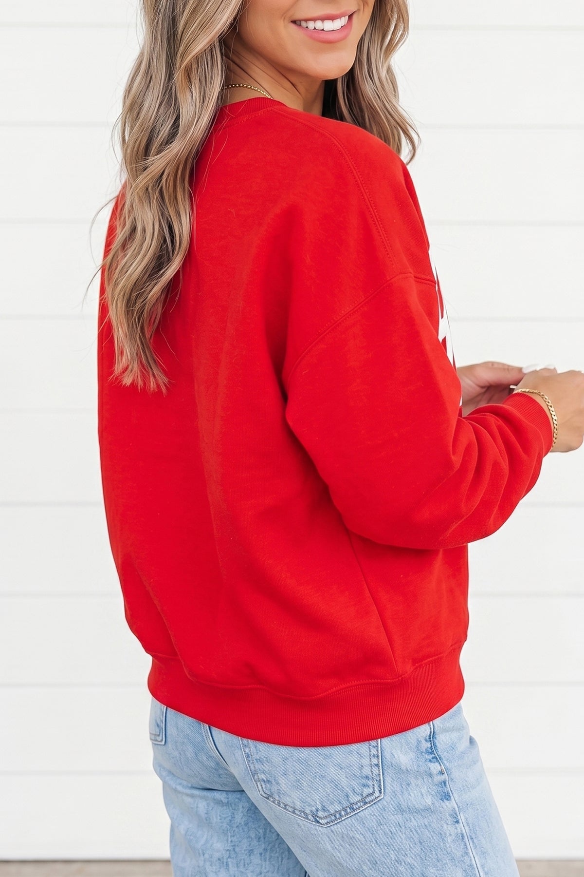 Fiery Red GAMEDAY Embroidered Sweatshirt